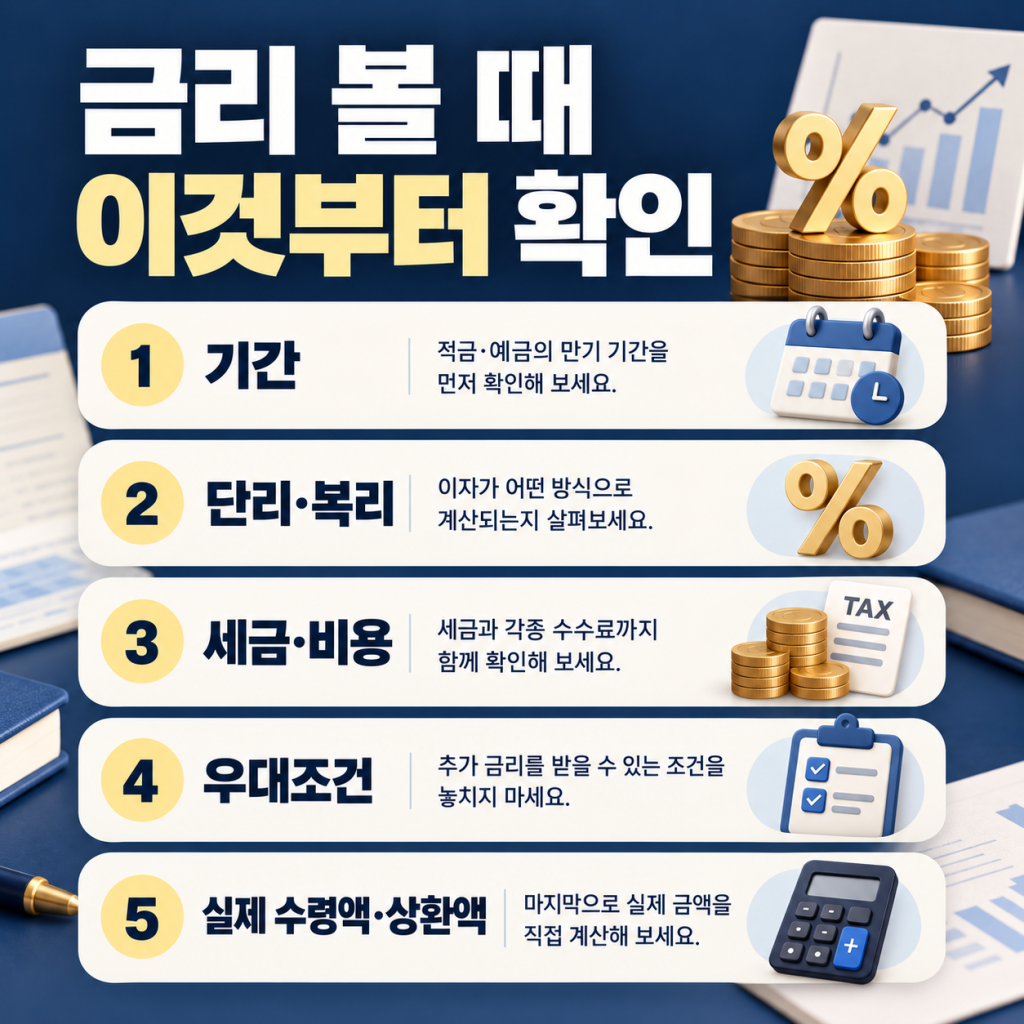 금리를 볼 때 함께 확인해야 할 체크리스트
