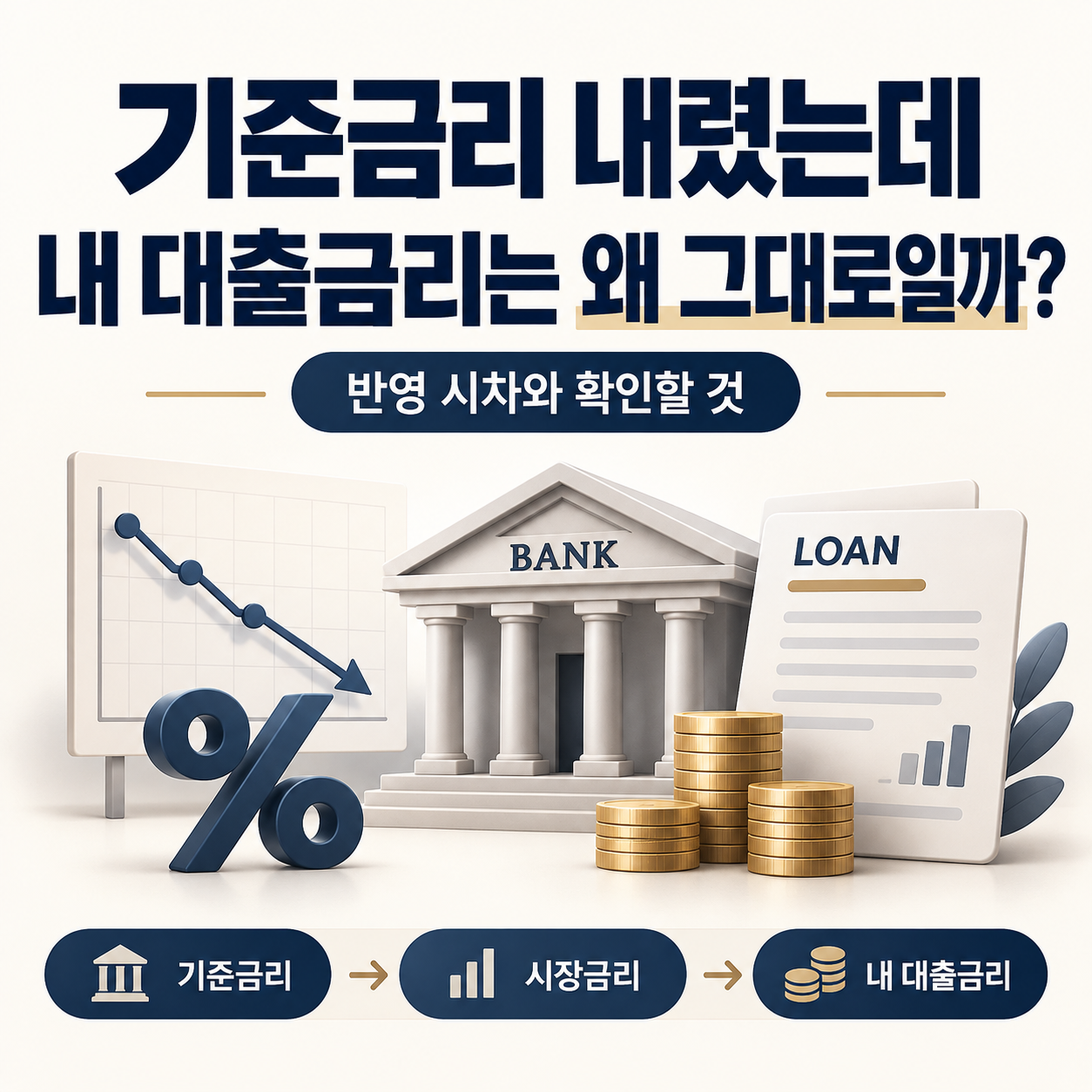 기준금리 인하 후 대출금리가 바로 내려가지 않는 이유