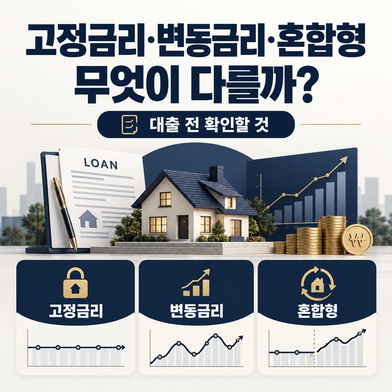 고정금리 변동금리 혼합형 대출금리 비교