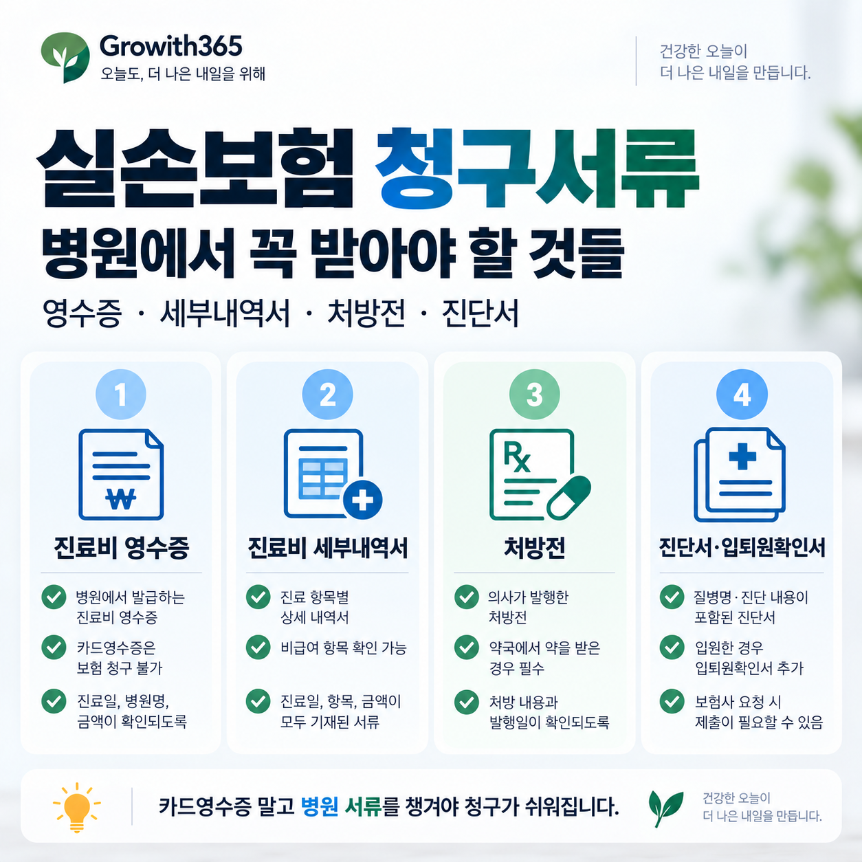실손보험 청구서류 종류와 병원에서 받아야 할 서류 체크리스트