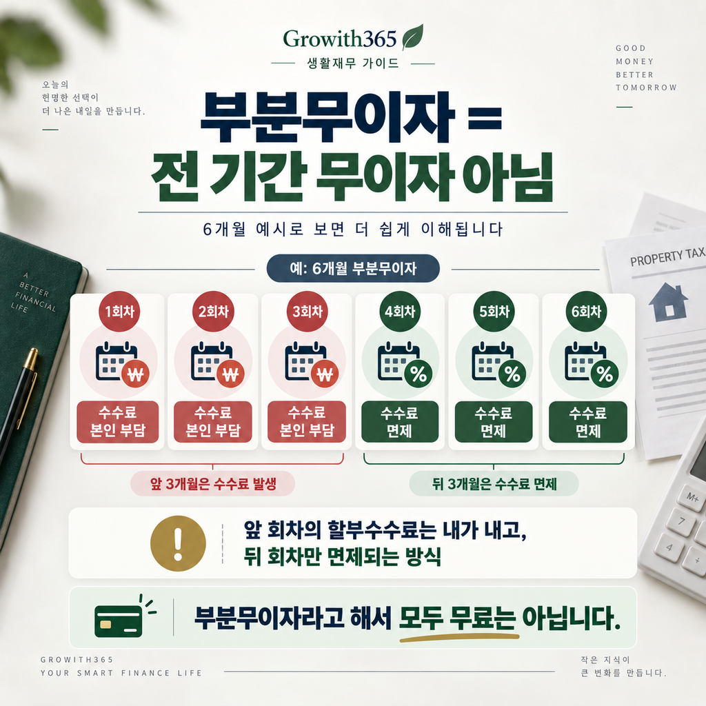 재산세 카드 6개월 부분무이자 수수료 본인부담 회차 설명