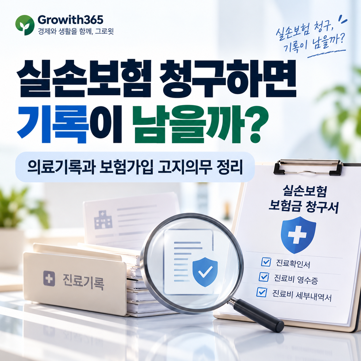 실손보험 청구 기록과 의료기록 고지의무 차이 안내