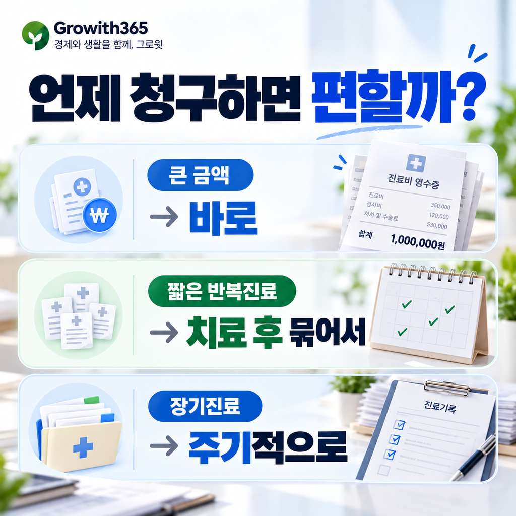 실손보험 일괄청구와 건별 청구 차이 및 반복진료 청구 기준
