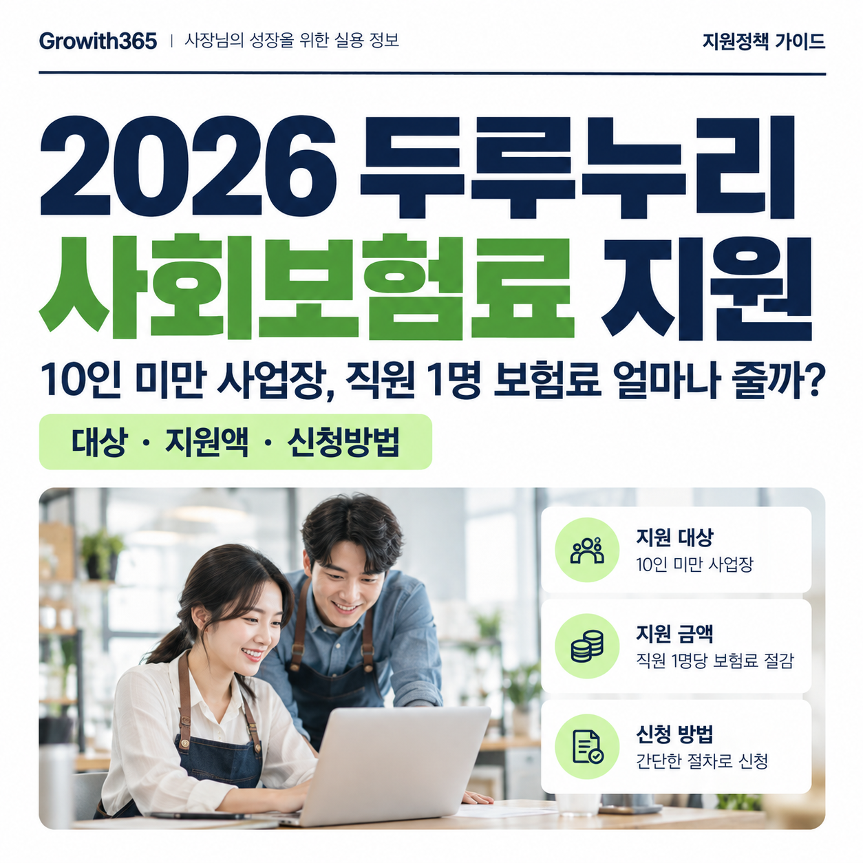 2026 두루누리 사회보험료 지원 대상과 신청방법을 소개하는 대표 이미지