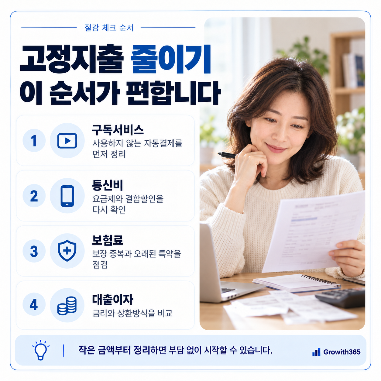 고정지출 줄이기 구독 통신 보험 대출 점검 순서